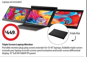 Triple Screen Laptop Monitor