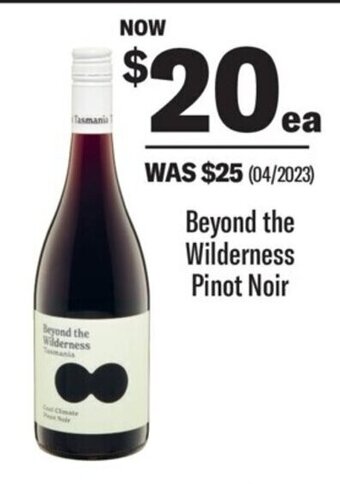 Coles Beyond the Wilderness Pinot Noir offer