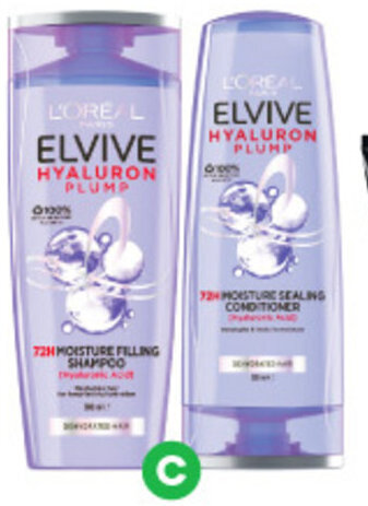 Woolworths L'Oreal Elvive Shampoo or Conditioner 300ml offer