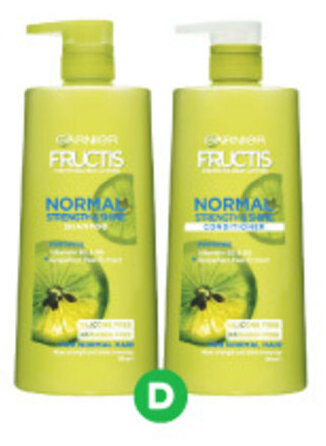 Woolworths Garnier Fructis Shampoo or Conditioner 850ml offer