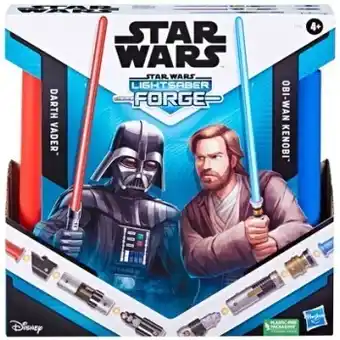 BIG W New star wars 2-pack forge lightsaber obi wan vs darth vader offer