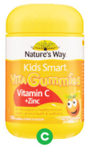Woolworths Nature's Way Kids Smart Vita Gummies Vitamin C + Zinc Pk 120 offer