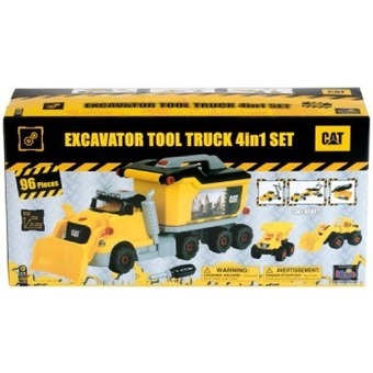 Cat excavator tool truck 4-in-1 set