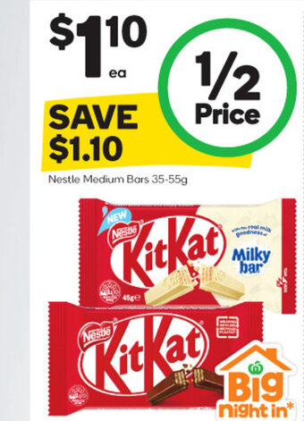 Woolworths Nestle Medium Bars 35-55g offer