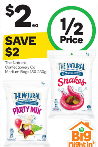 Woolworths The Natural Confectionery Co Medium Bags 180-230g offer
