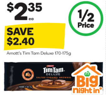 Woolworths Arnott's Tim Tam Deluxe 170-175g offer