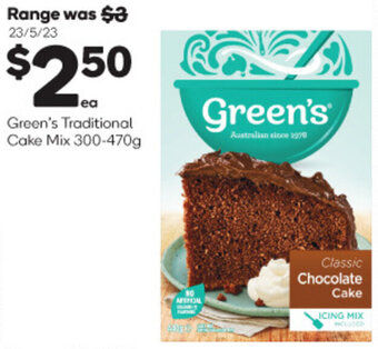 Woolworths Green's Traditional Cake Mix 300-470g offer