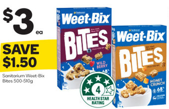Woolworths Sanitarium Weet-Bix Bites 500-510g offer