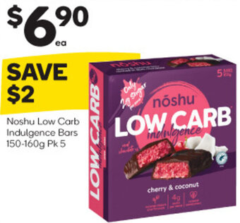 Woolworths Noshu Low Carb Indulgence Bars 150-160g Pk 5 offer