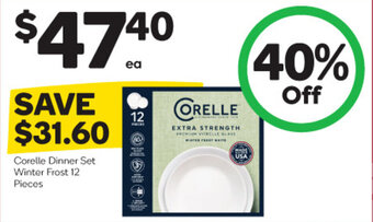 Woolworths Corelle Dinner Set Winter Frost 12 Pieces offer