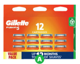 Woolworths Gillette Fusion Manual Razor Blades Pk 12 offer