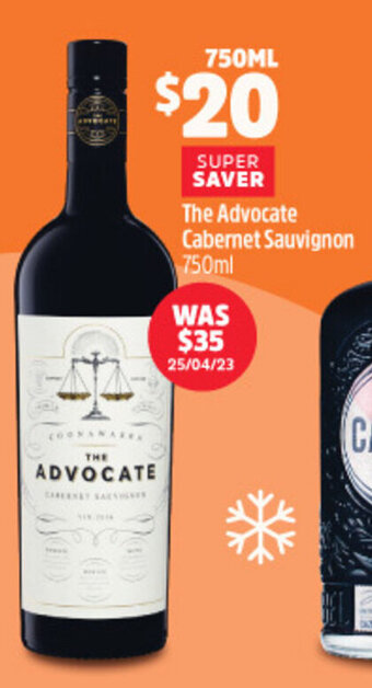 Woolworths The Advocate Cabernet Sauvignon 750ml offer
