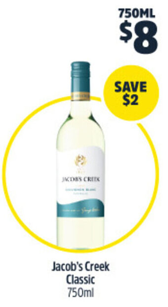 Woolworths Jacob's Creek Classic 750ml offer