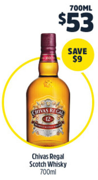 Woolworths Chivas Regal Scotch Whisky 700ml offer