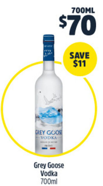 Woolworths Grey Goose Vodka 700ml offer