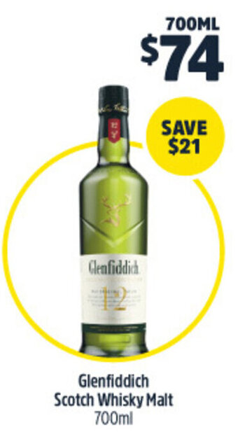 Woolworths Glenfiddich Scotch Whisky Malt 700ml offer