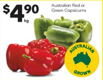 Woolworths Australian Red or Green Capsicums offer