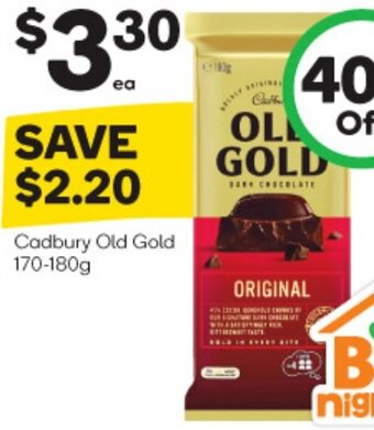 Woolworths Cadbury Old Gold 170-180g offer