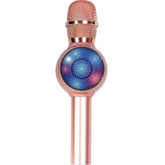 BIG W Laser led karaoke microphone - rose gold offer
