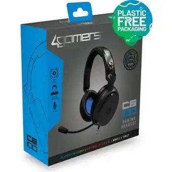 BIG W 4gamers c6-100’s gaming headset - black/blue offer