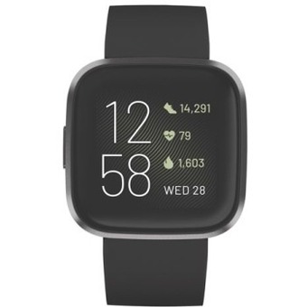 Fitbit versa 2 smart watch black carbon^
