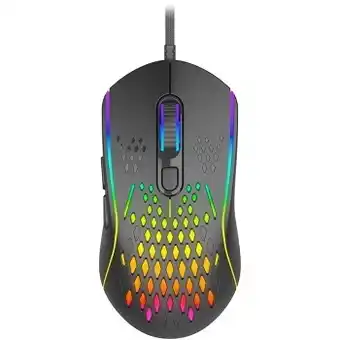 BIG W Laser gaming rgb wired mouse - black/rainbow offer
