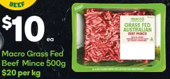 Woolworths Macro Grass Fed Beef Mince 500g offer