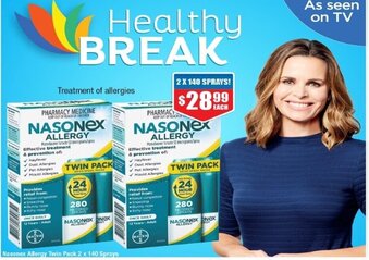 Chemist Warehouse Nasonex Allergy Twin Pack offer