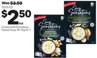 Woolworths Continental Sensations Packet Soup 40-70g Pk 2 offer