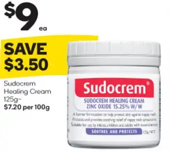 Woolworths Sudocrem Healing Cream 125g-$7.20 per 100g offer
