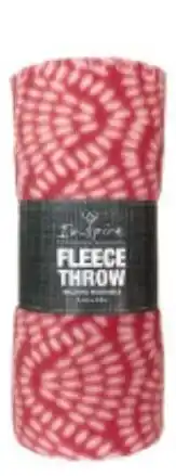 Woolworths Inspire Basic Pattern Fleece Throw offer