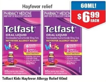 Chemist Warehouse Telfast Kids Hayfever Allergy Relief 60ml offer