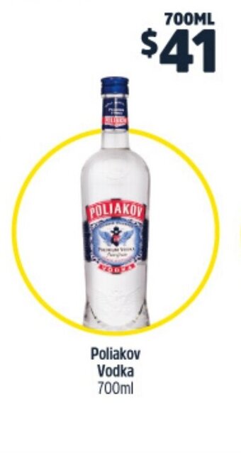 Woolworths Poliakov Vodka 700ml offer