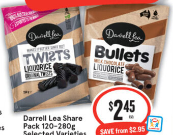 IGA Darrell Lea Share Pack 120-280g Selected Varieties offer
