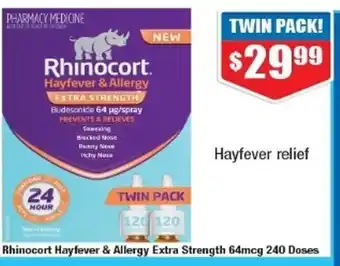 Chemist Warehouse Rhinocort Hayferver & Allergy Extra Strength 64mcg 240 Doses offer