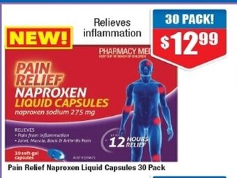 Chemist Warehouse Pain Relief Naproxen Liquid Capsules 30 pack offer