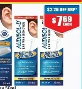 Audisol Ear Cleansing Spray 30x0.4ml Vials