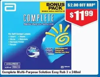 Chemist Warehouse Complete Multi-Purpose Solution Easy Rub 3x240ml offer