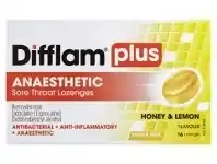 Good Price Pharmacy Difflam Plus Lozenges Honey & Lemon 16 Pack offer