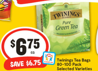 IGA Twinings Tea Bags 80-100 Pack offer