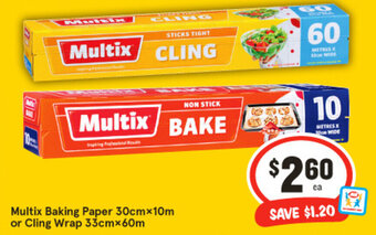 IGA Multix Baking Paper 30cmx10m or Cling Wrap 33cmx60m offer
