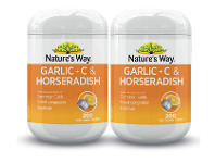 Nature's Way Garlic + C & Horseradish 200 Tablets