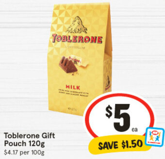 IGA Toblerone Gift Pouch 120g offer