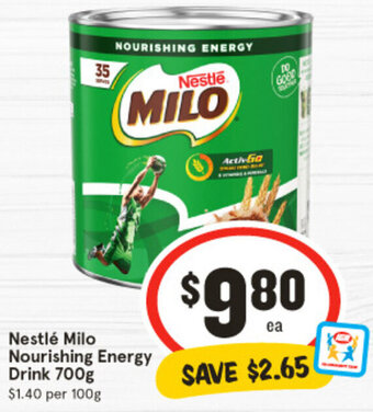 IGA Nestlé Milo Nourishing Energy Drink 700g offer