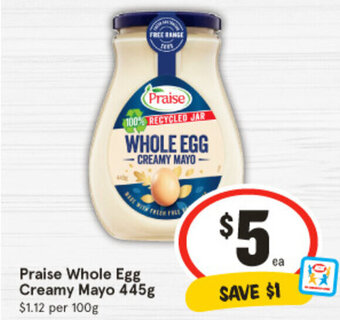 IGA Praise Whole Egg Creamy Mayo 445g offer