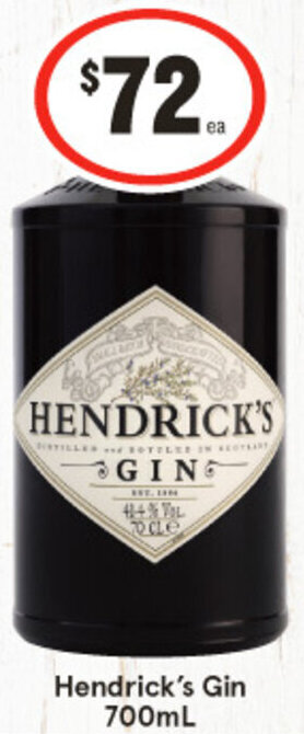 IGA Hendrick's Gin 700mL offer