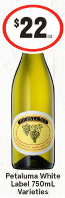 IGA Petaluma White Label 750mL Varieties offer