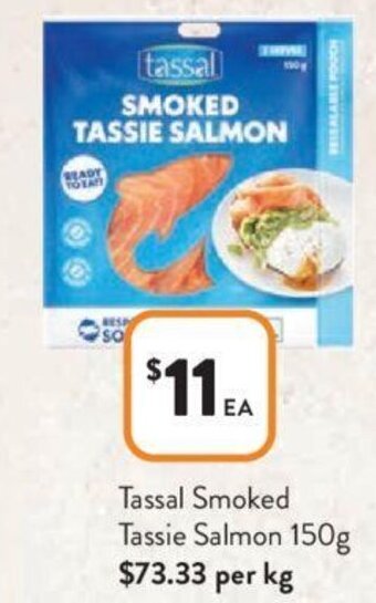 Foodworks Tassal Smoked Tassie Salmon 150g offer