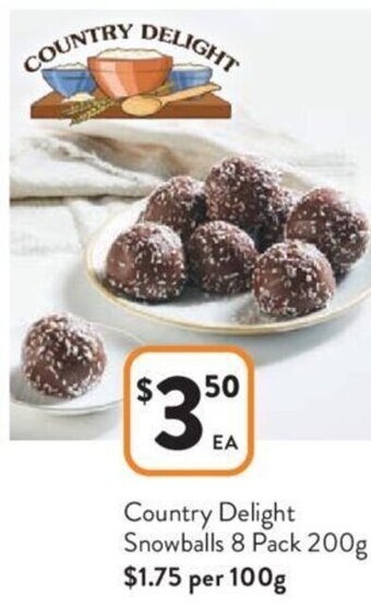 Foodworks Country Delight Snowballs 8 Pack 200g offer