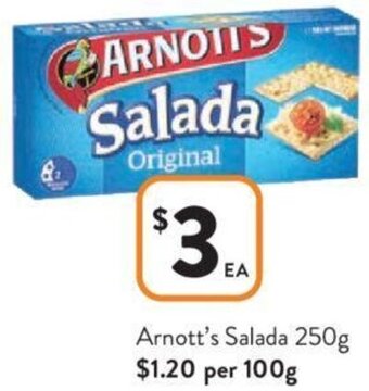 Foodworks Arnott's Salada 250g offer